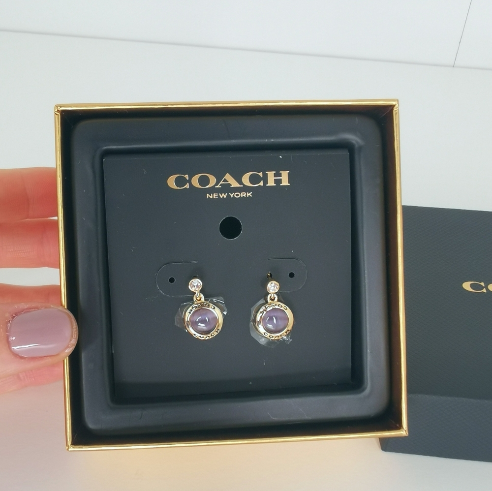 Coach Open Circle Earrings w Gift Box